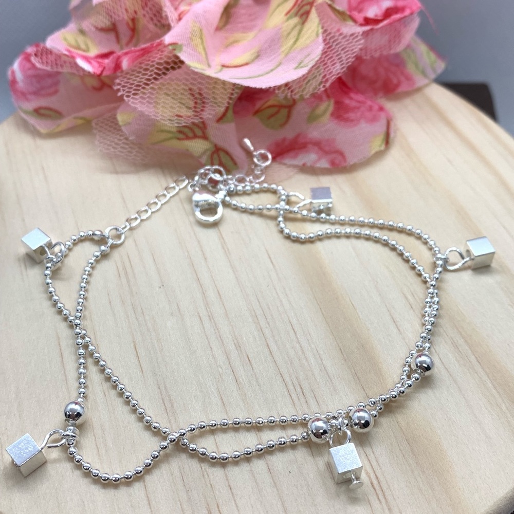 💫 Dainty Anklet Chain Sterling Silver 925 - Picture 3 of 3